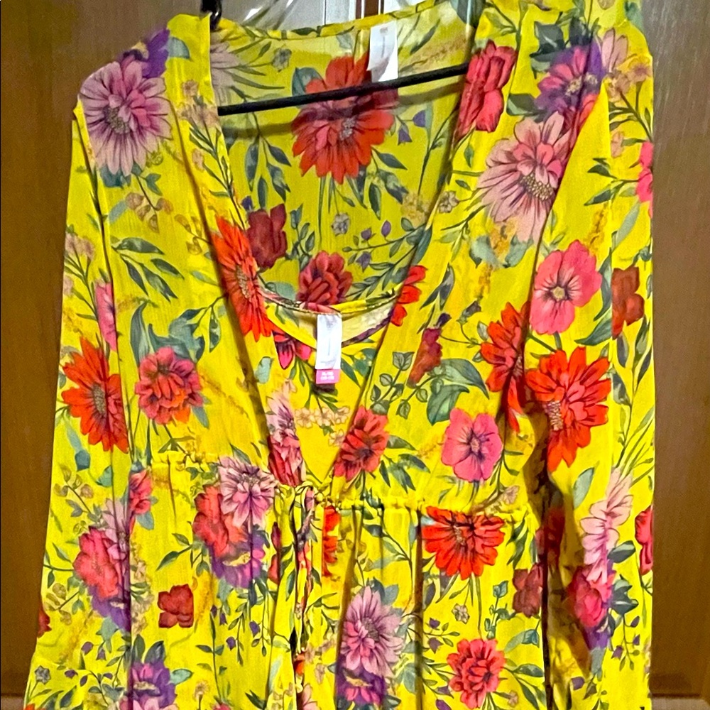 Yellow dress with cover up